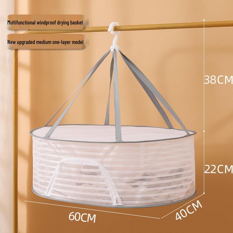 Indoor Clothes Drying Rack Net for Flat Drying Socks, Underwear, and Sweaters - Mosquito and Insect Resistant
