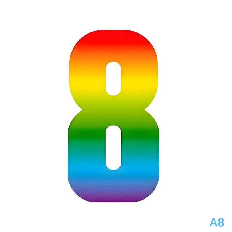 Colorful Wheelie Bin Stickers Large Dustbin Number Stickers Self-Adhesive 0-9 17.5Cm Height For Garbage Bins Mailboxes Garage