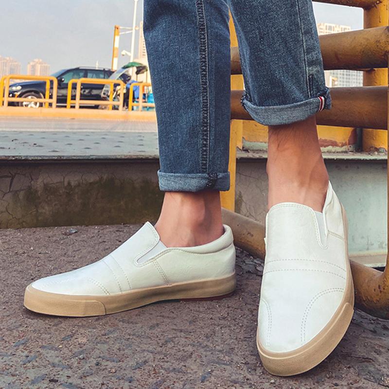 New Spring Leather Men's Casual Shoes Large Size 45 Men Shoes Outdoor  Walking Mans Footwear Comfortable Sports Shoes Men Loafer