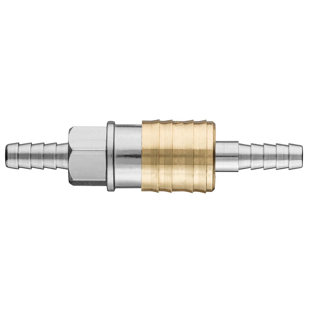 Quick connector for compressor with 6 mm hose end