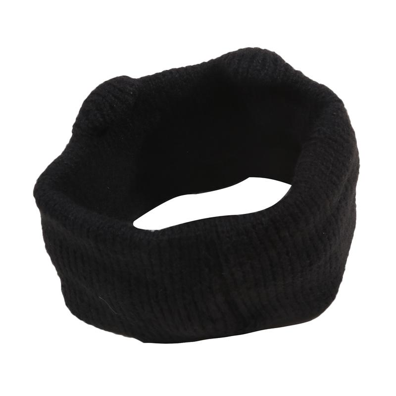 Cute Cat Ears Warm Knitted Headband Female Retro Face Wash Elastic Hair Bands Solid Color Simple Wide-brimmed Head Wrap