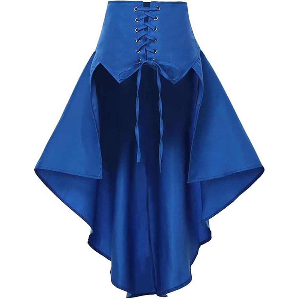 Minifalda Irregular con Volantes y Lazo Pirata Steampunk Para Cosplay y Ropa de Calle