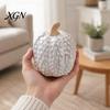 Matte White Harvest Gifts Ceramic Pumpkin Fall Table Centerpiece, Realistic Fake Figurine Nordic Style Home Accessories for Autumn Halloween