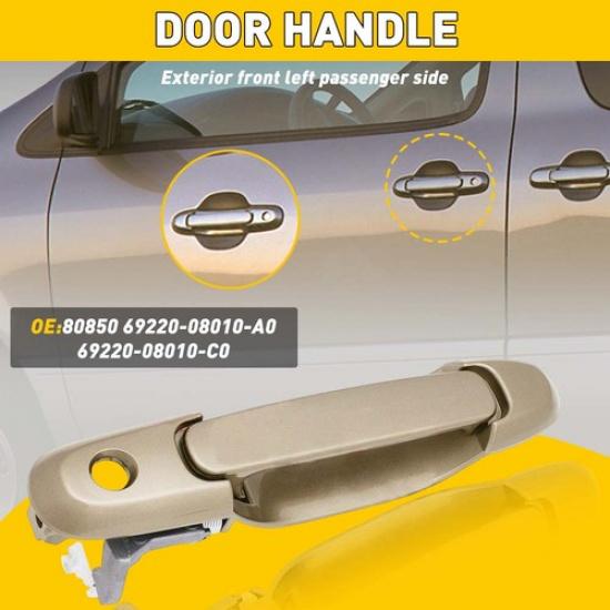 Front Left Driver Outside Door Handle for 1998-2003 Toyota Sienna Beige