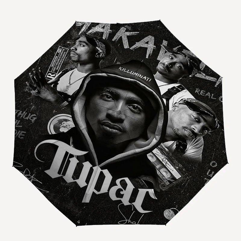 1pc Tupar Automatic Opening/Closing Umbrella with Convenient Three-Fold Design, 8 Iron Ribs - for Outdoor Daily Use