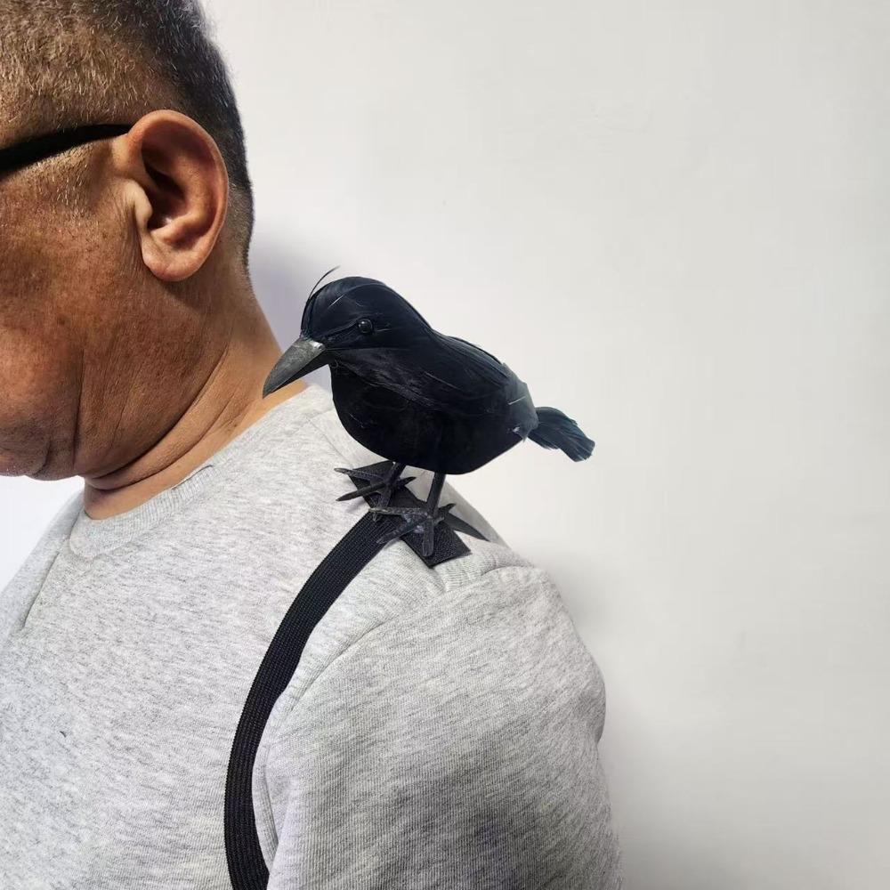 Cosplay Kostüm Requisiten Halloween Simulation Krähe Plüsch Krähe Spielzeug Feiertagsparty Dekoration