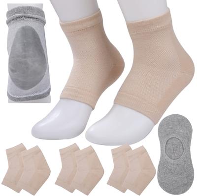 Umineko Heel Moisturizing Heel Dryness One Size Fits Beige Socks, Care, Relief, 3-Pair Set, Women's, All,