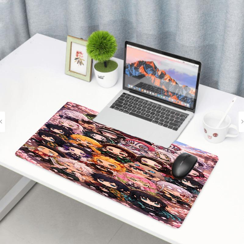 Demon Slayer Print Mouse Pad, Anti‑Slip Desktop keyboard Mat, for PC Laptop Gaming Working Daily Use, Cool Festival Surprise Gift