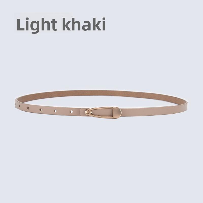 New arrival calfskin belt women's silm pattern thin belt