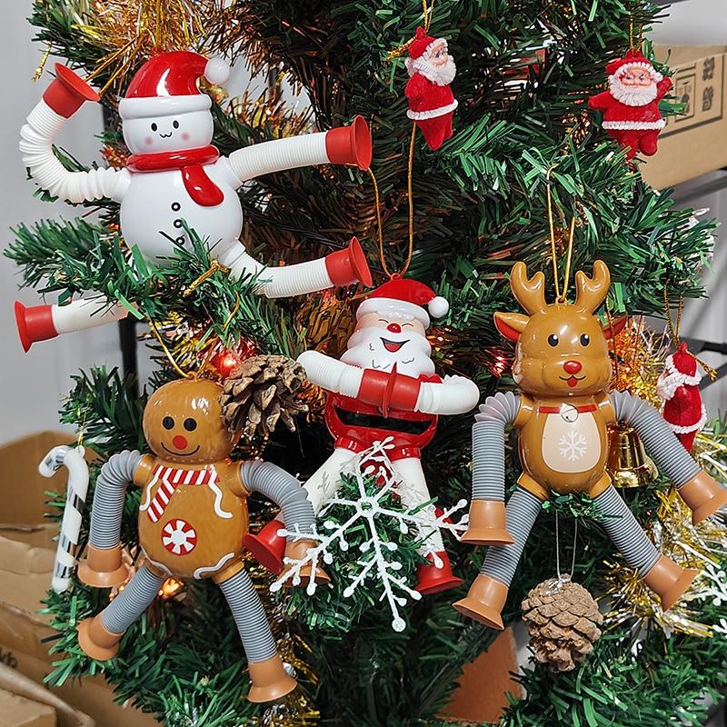 Christmas Tree Hanging Decorations Santa Elk Bear Cloth Doll Pendants Christmas Party Atmosphere Decor Ornaments Favors Gifts