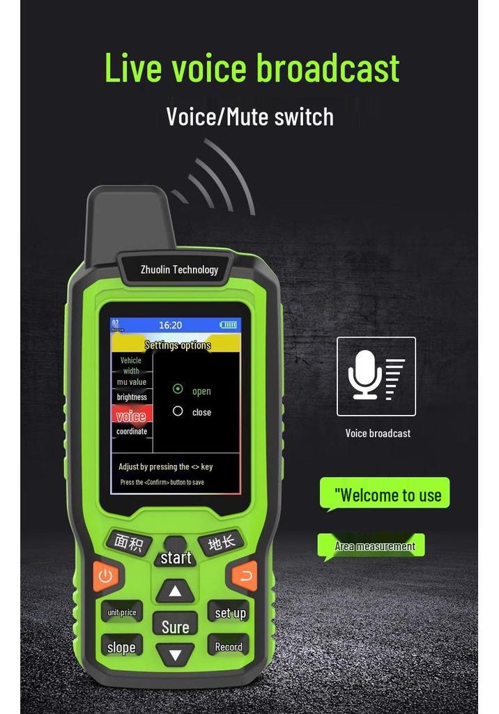 Zhuolin EM90 High-Precision Handheld GPS Land Acreage Measurement Meter for Farmland and Harvesters