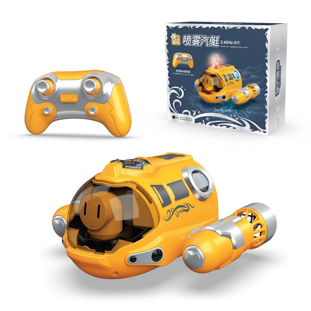 

2.4GHz Remote Control Boat Waterproof RC Spray Gasboat LED Light Water Toy Swimming Pool Toy for Boys and Girls