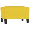 Vidaxl 3-Seater Sofa with Footstool, Light Yellow, 180 Cm, Fabric