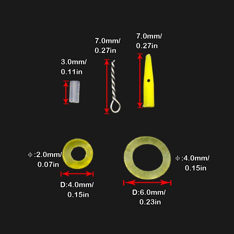 300pcs/box Carp Fishing Accessories Feeder Hook Sleeve Small-Bore Sleeve To Fit With Feeder Hook 6 8 10 12 For Fishing Tackle