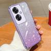 KEYSION Custodia per Telefono Glitterata con Placcatura di Lusso per OPPO Reno11 F 5G Cover Posteriore Trasparente Morbida in TPU Antiurto per OPPO Reno 11F 5G