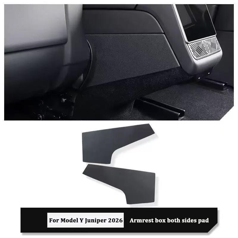For Tesla Model Y Juniper 2026 Rear Center Console Air Vent Anti-Kick Pad TPE Armrest Rear Anti Dirty Panel Protection Cover Mat
