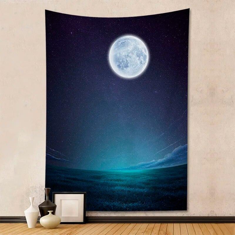 Tapestry beautiful starry sky moon room decoration home life wall hanging background cloth