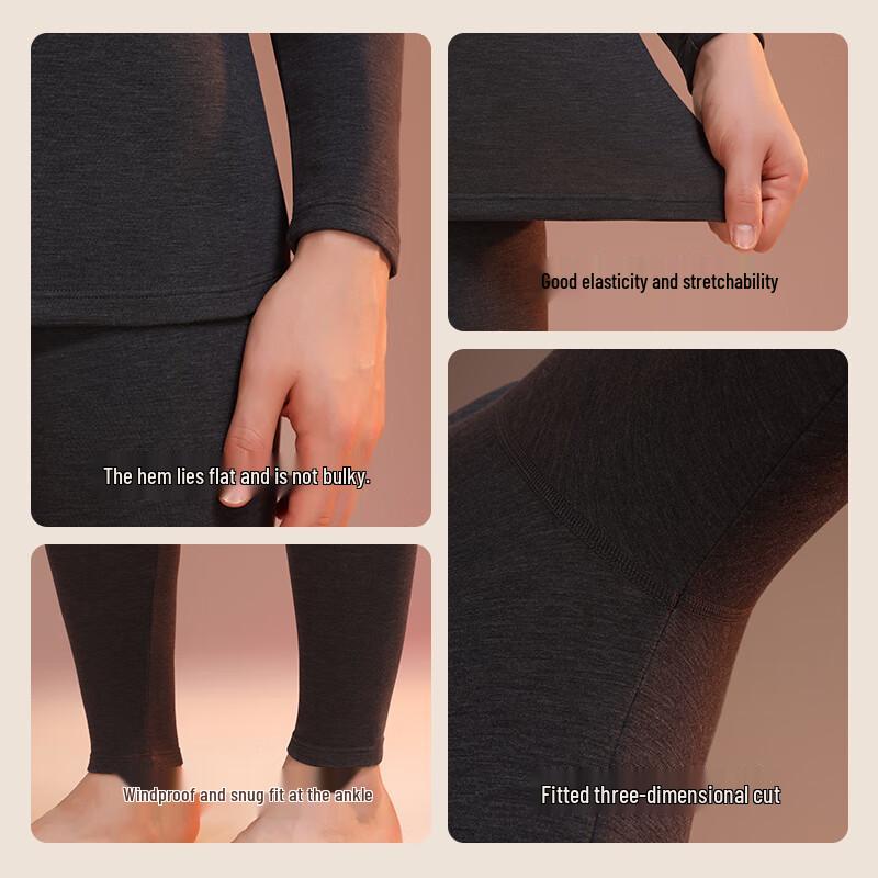 Urban Beauty Women's Modal Lyocell Fleece Lined Thermal Underwear Set