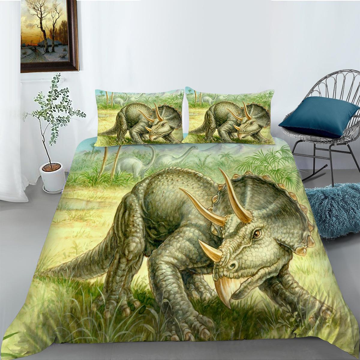 

Bedding Two Or Three-Piece Dinosaur 3D Digital Printing Polyester EU single 135*200