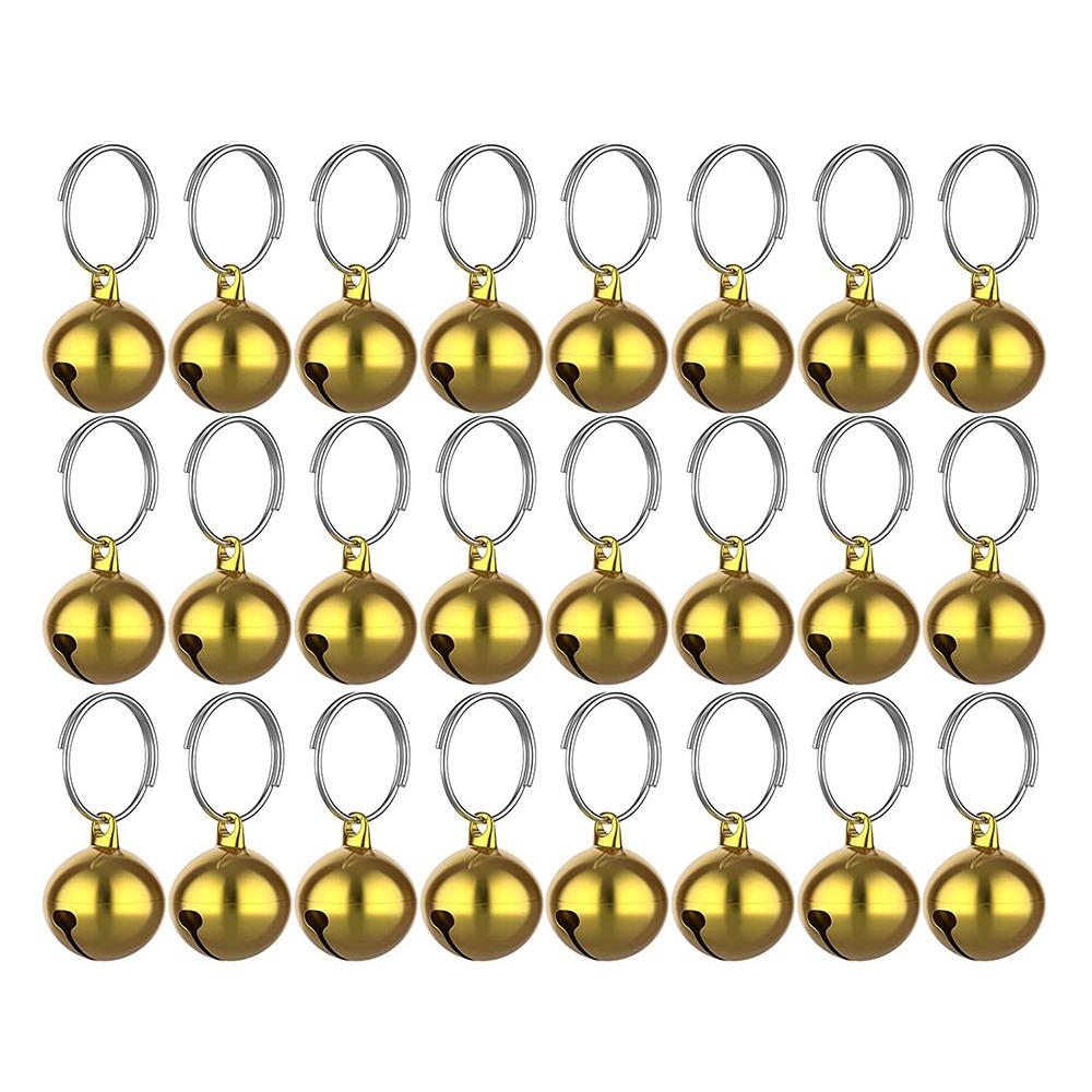 24Pcs 14mm Christmas Bell Vintage Cat Collar Bell Pet Pendant Xmas Tree Hanging Bells  Wind Chimes