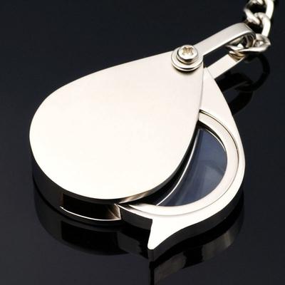 10 Times Mini Portable Folding Key Ring Magnifying Glass with Key Chain Daily Hand-held Magnifying Glass Glass Tool