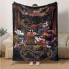 1pc, Disney Halloween Home Decor: Cozy Flannel Blanket for Bedroom, Living Room Perfect Gift, Outdoor Blanket & Car Cover Features Mickey, Minnie