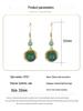 2021 New Chinese Style Gold Plated Chalcedony Agate Dangle Earrings for Women