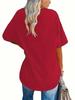 Damen Übergröße Lockeres Lässiges Rundhals-T-Shirt - Neuer Stil
