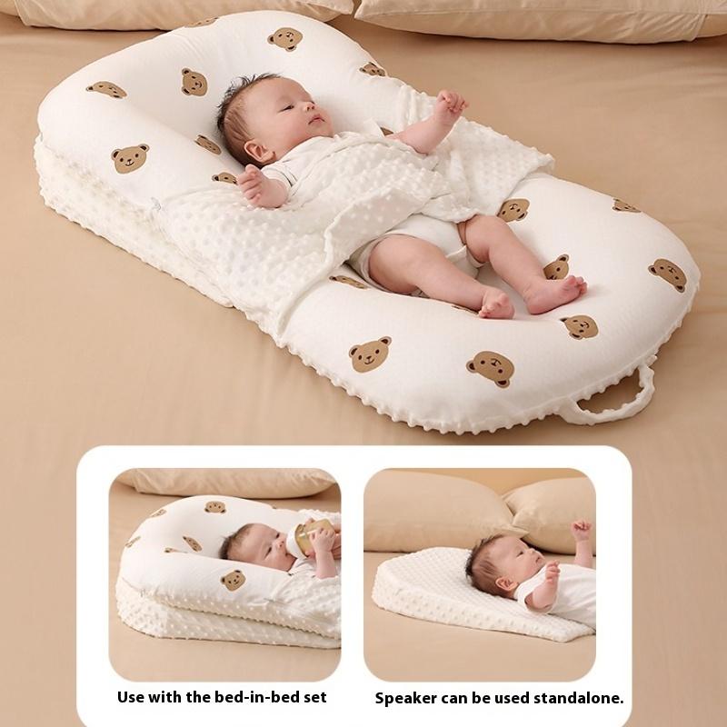 Bed In Bed Baby Newborn Anti-jump Spit Choking Milk Pressure Coax Sleep Nest Sleeping Pad Baby Landing Wake Up Artifact Soothes Go Out