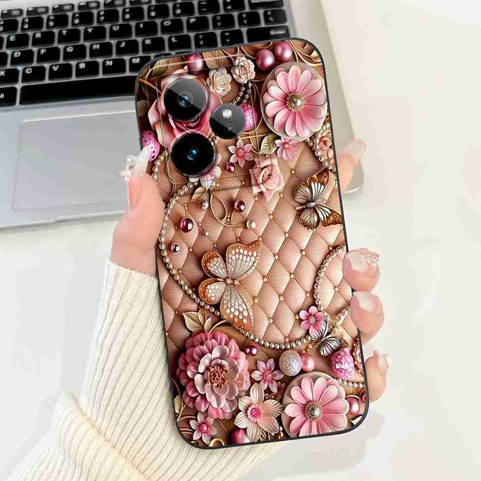 For Realme GT 7 5G RMX5061 Case Popular Butterfly Print Soft Silicon Back Cover For Oppo Realme GT7 5G 6.78" Phone Shell Coque