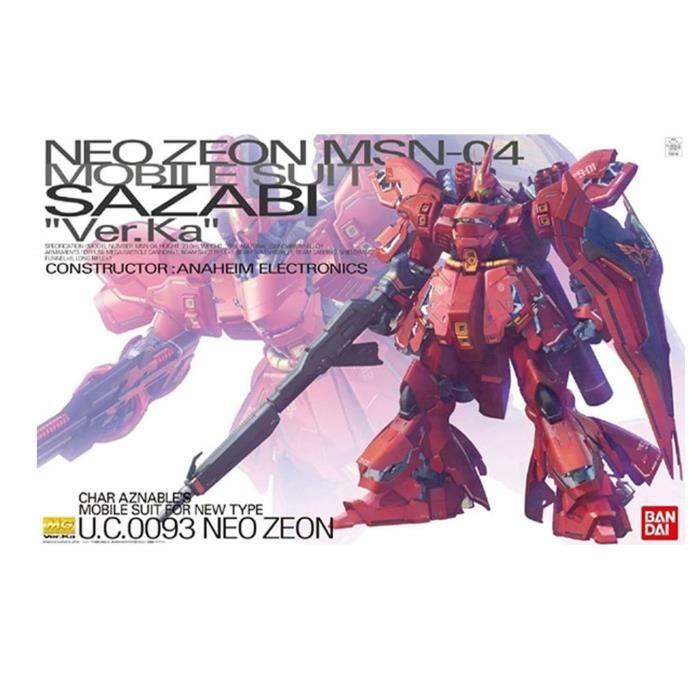 Maquette Gundam - Msn-04 Sazabi Ver. Ka Gunpla MG 1/100 - Figurine Gundam articulée à assembler