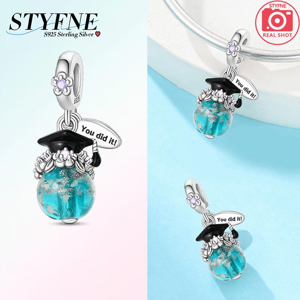 Decorative Charms Plata Originales Graduation Hat Owl Beads For Charms Copper Arm Bracelet Beads Jewellery Creating Women'S Present