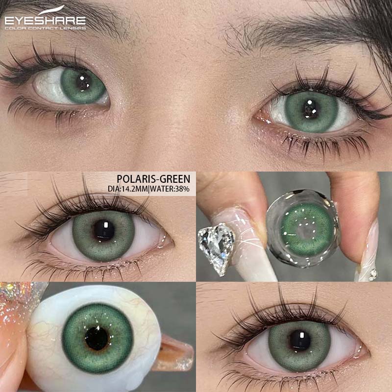 Eyeshare 1 Paar neue Mode-Farbkontaktlinsen, helle Farbserie, Braun, Grau, Rosa, Lila, Schönheitskontaktlinsen, koreanische Kontaktlinsen, natürliche Mode