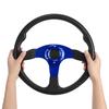 350mm14in Sportratt för racingbil Djup skål 6 bultar Universal Modifierad tillbehörBlå