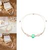 Style Adjustable Necklace Featuring Resin Flowers And Shell Accents For Women