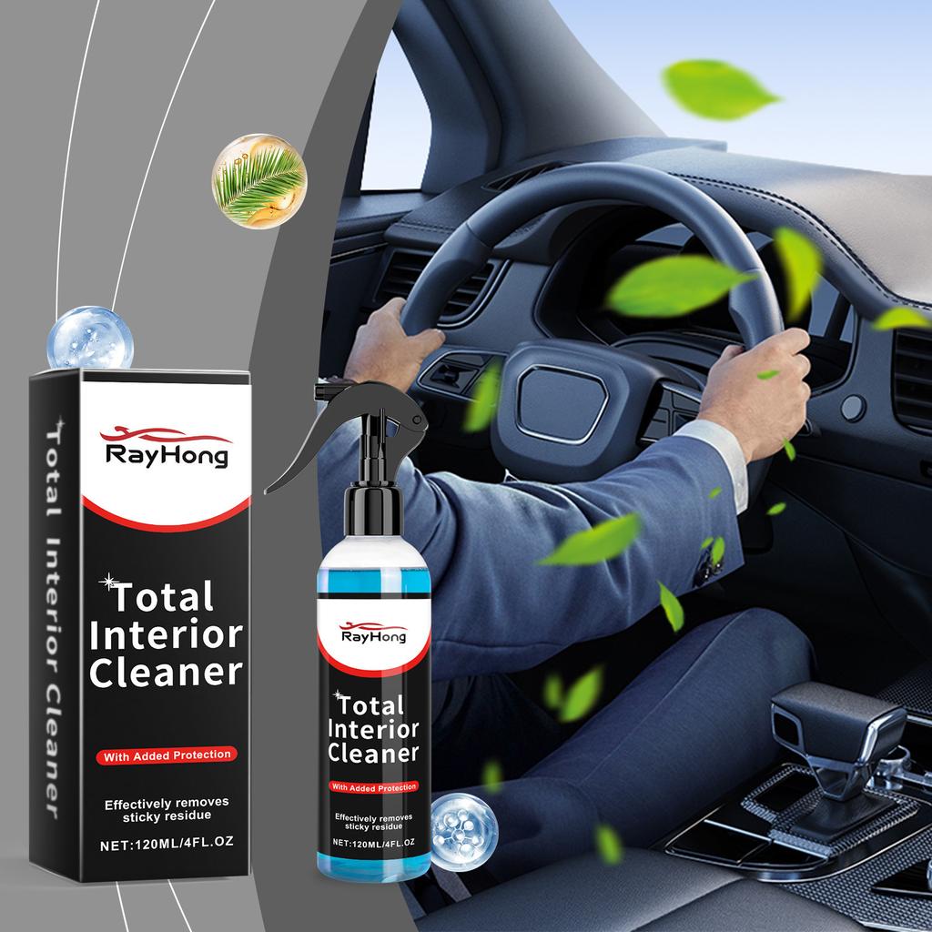 RAYHONG Car Interior Cleaner Car Interior Cleaning Refinishing Leather Fabric Plastic Cleaner