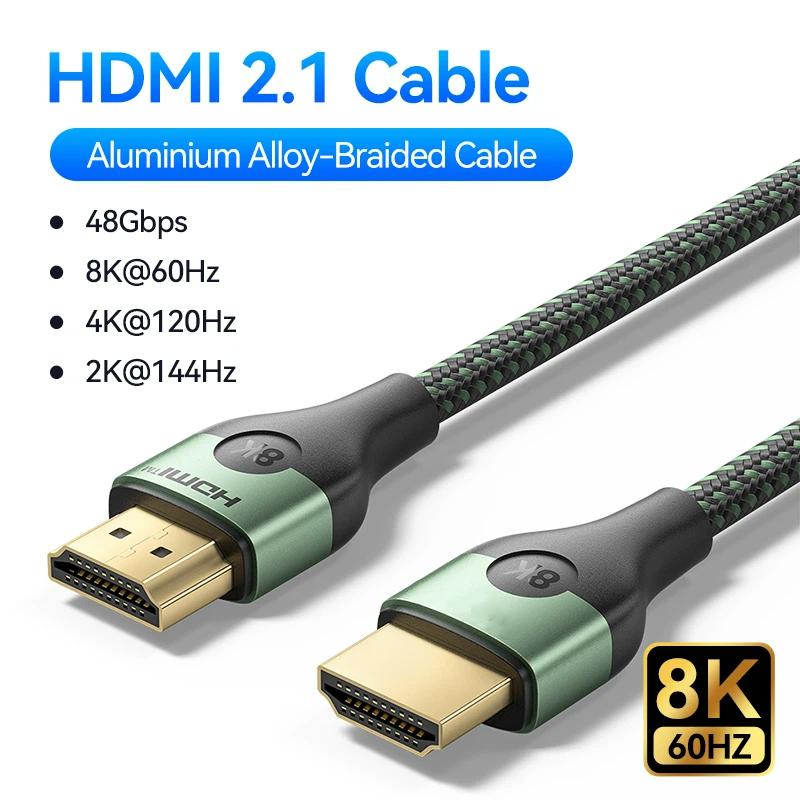 48Gbps HDMI 2.1 Certified High Speed Cord, 8K 60Hz 4K 120Hz Video Cable for PS5 Xiaomi Smart TV Box