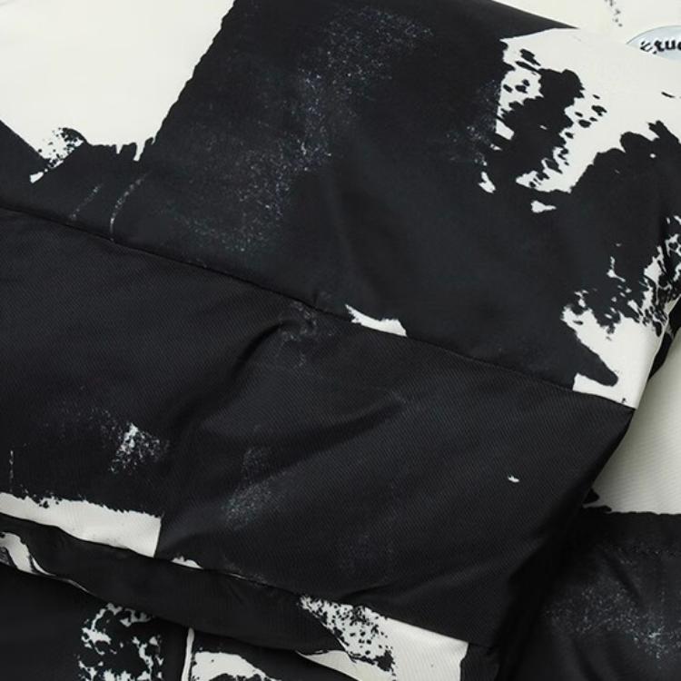FILA X Études Collaboration All-Over Print Zipper Stand Collar Long Sleeve Down Jacket Men outerwear F11M346901F-ZA
