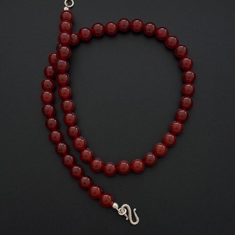 Etrive Red Carnelian Necklace(8mm)