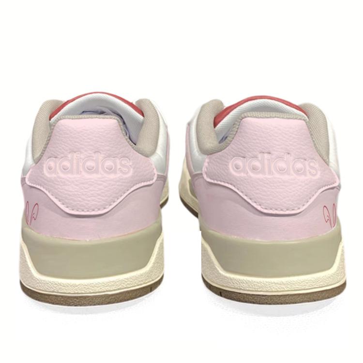 Adidas Neo Entrap Pink Cute New Abrasion Resistant Low top Skateboard Shoes Unisex White Red FW3462(Team1042-)