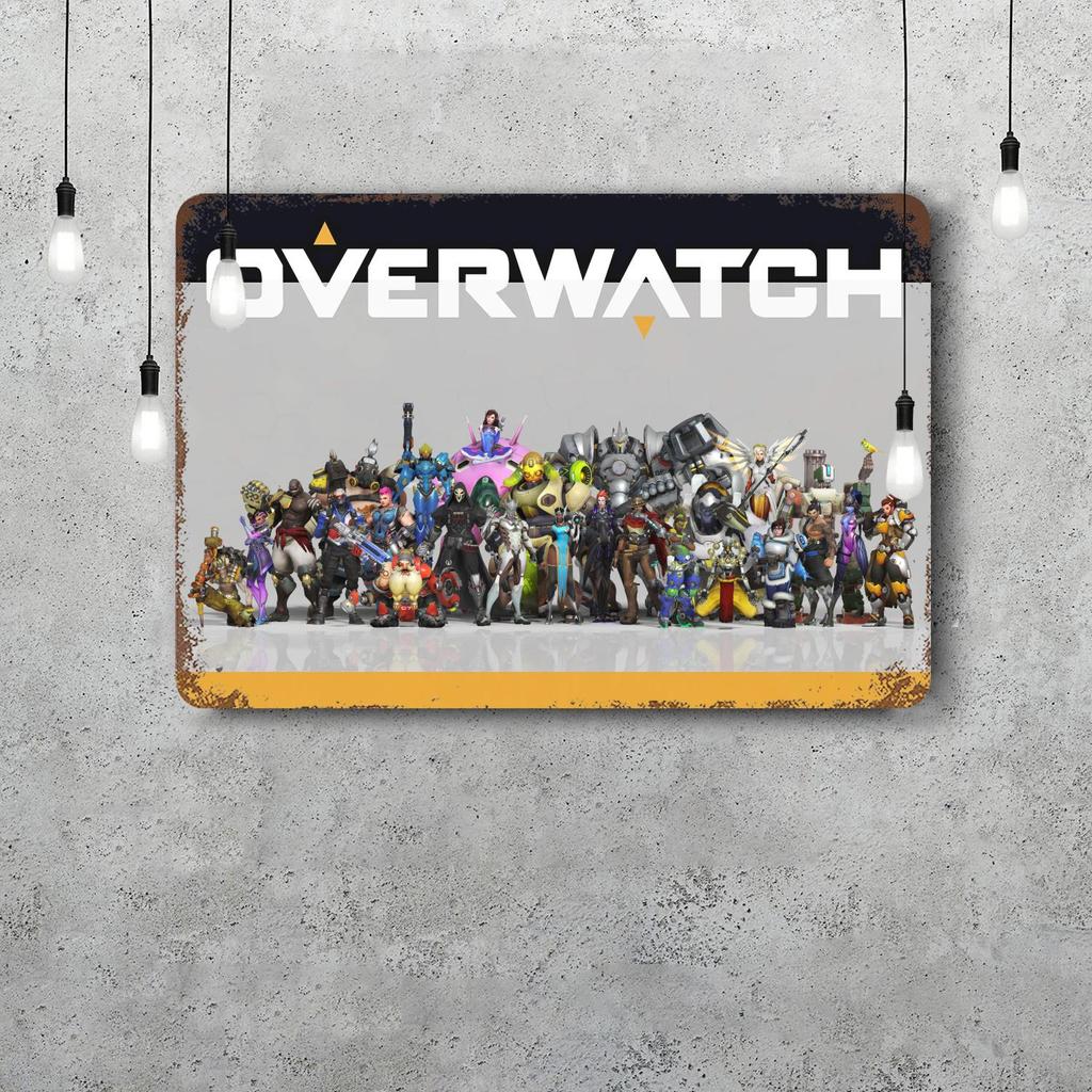 Overwatch Classic Poster Rusty Metal Plaque Retro Decorative Plate Bar Man Cave Garage Club Metal Sign Wall Decoration