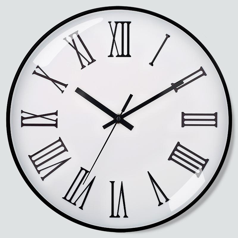 12 Inch 30CM Silent Wall Clock, Creative and Fashionable, Three-dimensional Digital Minimalist Clock for Home Living Room