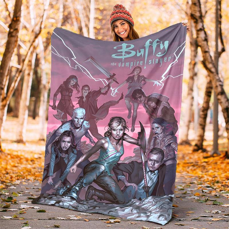 Buffy Flannel Blanket Soft Warm All-Season Throw, Design for Camping, Car Travel, Hiking Sofa, Bed, Office Perfect Gift for Parties