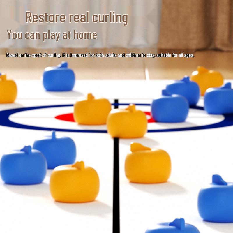 Cross-border Educational & Leisure Tabletop Ice Hockey and Curling Mini Game Set for Family Gatherings.