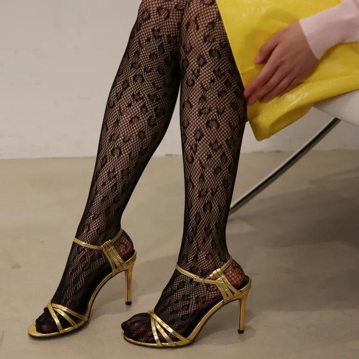 Noir Leopard Stockings (Black)