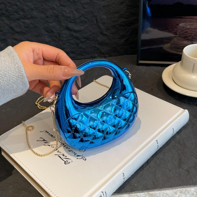 Acrylic rhombus chain messenger bag women's 2025 banquet bag goose egg handbag from 50 pieces does not match the chain