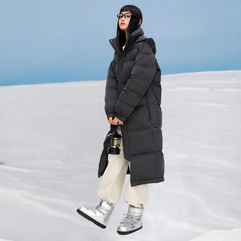 Zero Same Style Central Academy Of Drama Down Jacket Women 2026 Long Over Knee Thick Winter White Duck Coat