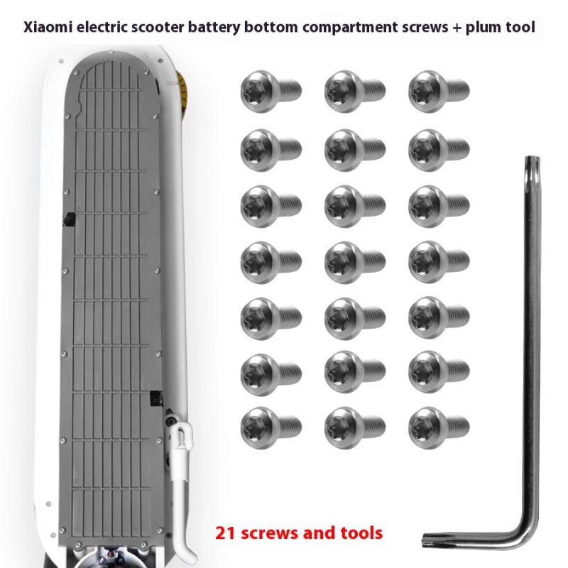 21 ks Šroubů spodního krytu baterie Pro elektrickou koloběžku M365 Pro Šrouby s nerezovým montážním klíčem Náhradní díly
