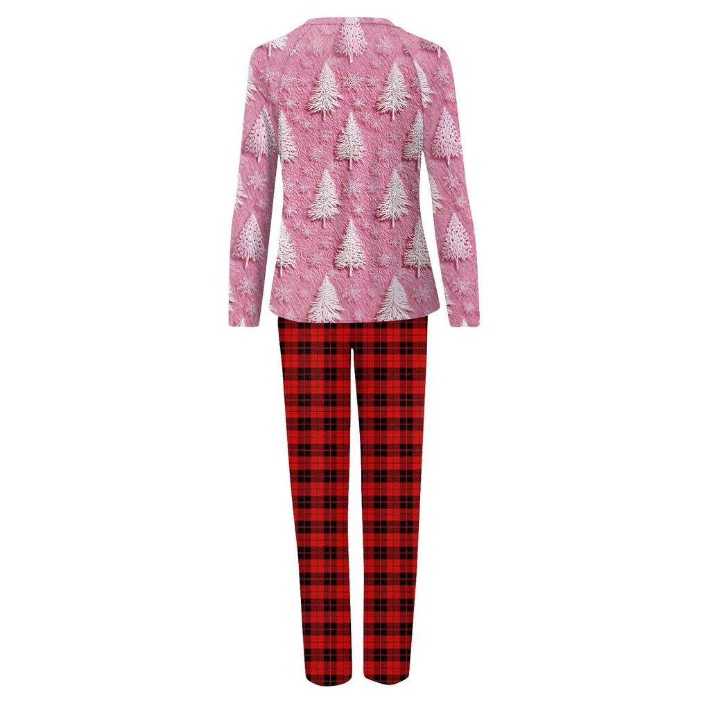 Christmas Prints Family Matching Long Sleeve Tops+Pants Set Family Matching Sets