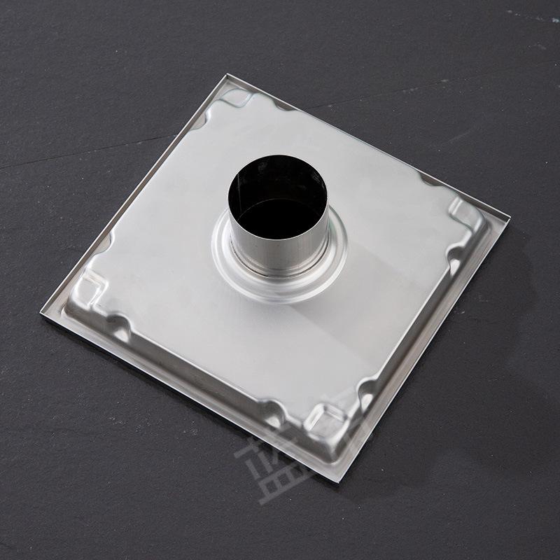 15x15 Odor-Proof Invisible Floor Drain, 304 Stainless Steel, Concealed for Bathroom or Shower Room